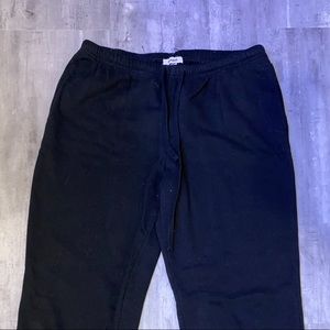 garage black drawstring cuffed sweatpants